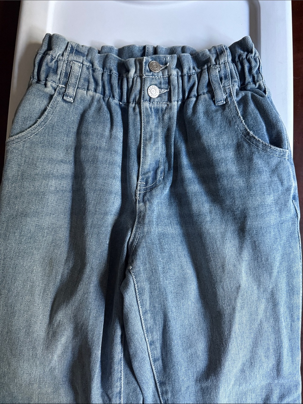 PACSUN MOM JEANS Light Blue Women's Elastic Waist Jeans Size 25